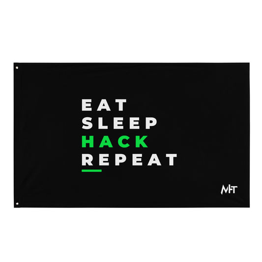 Eat, Sleep, Hack, Repeat V2 - Flag by DarkByteGear