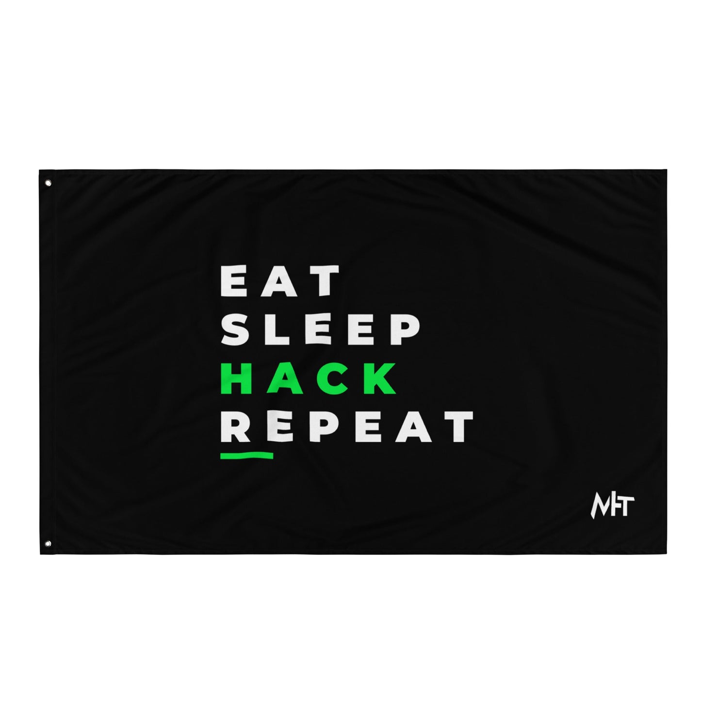 Eat, Sleep, Hack, Repeat V2 - Flag by DarkByteGear