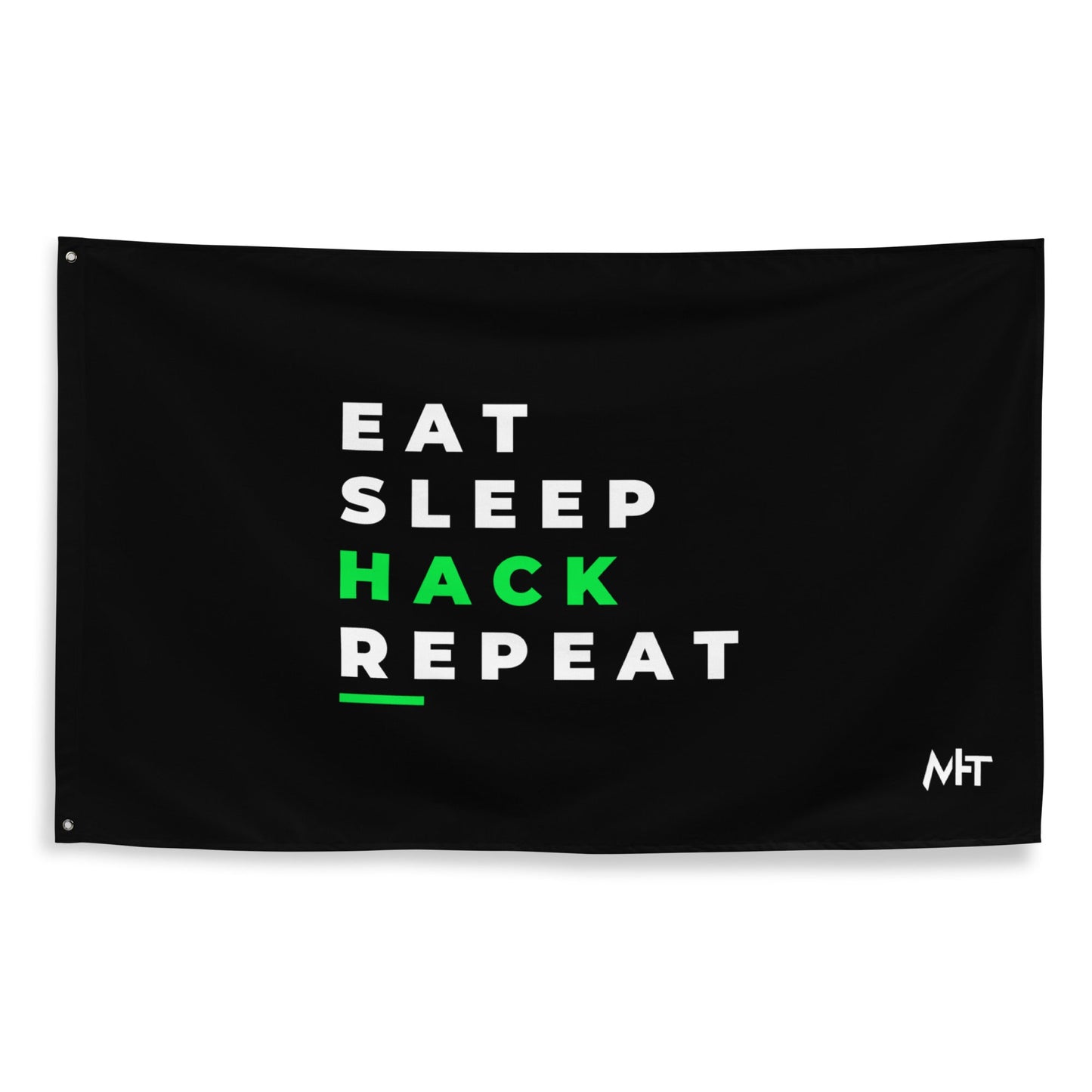 Eat, Sleep, Hack, Repeat V2 - Flag by DarkByteGear