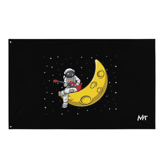 Astronaut Playing - Flag by DarkByteGear