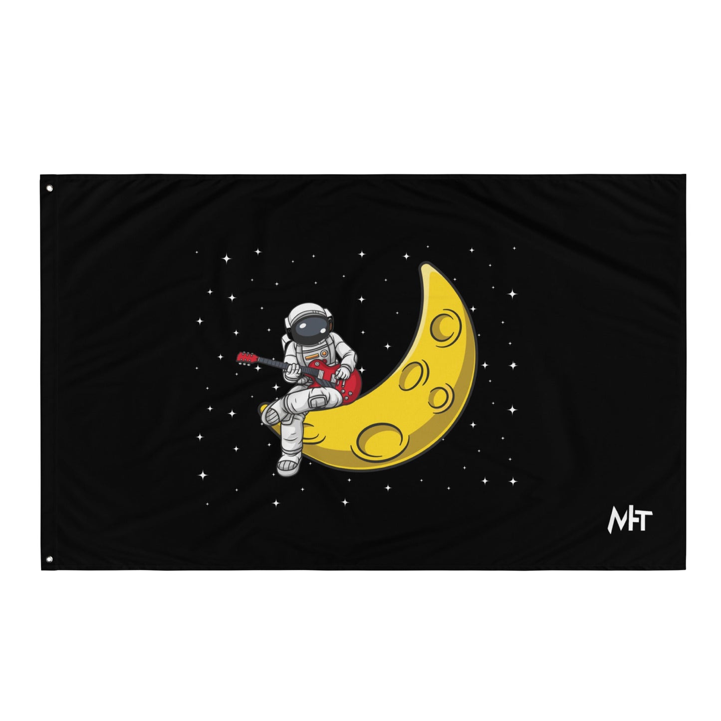 Astronaut Playing - Flag by DarkByteGear