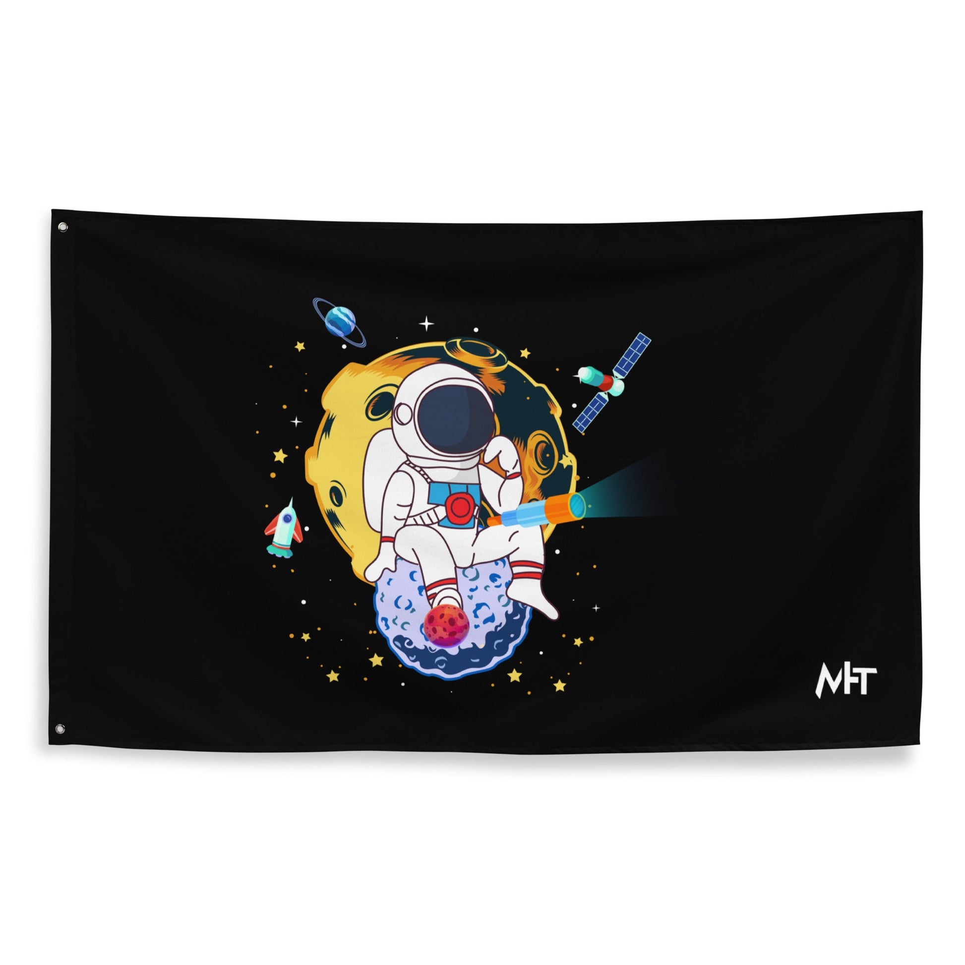 Astranaut catching stars - Flag by DarkByteGear