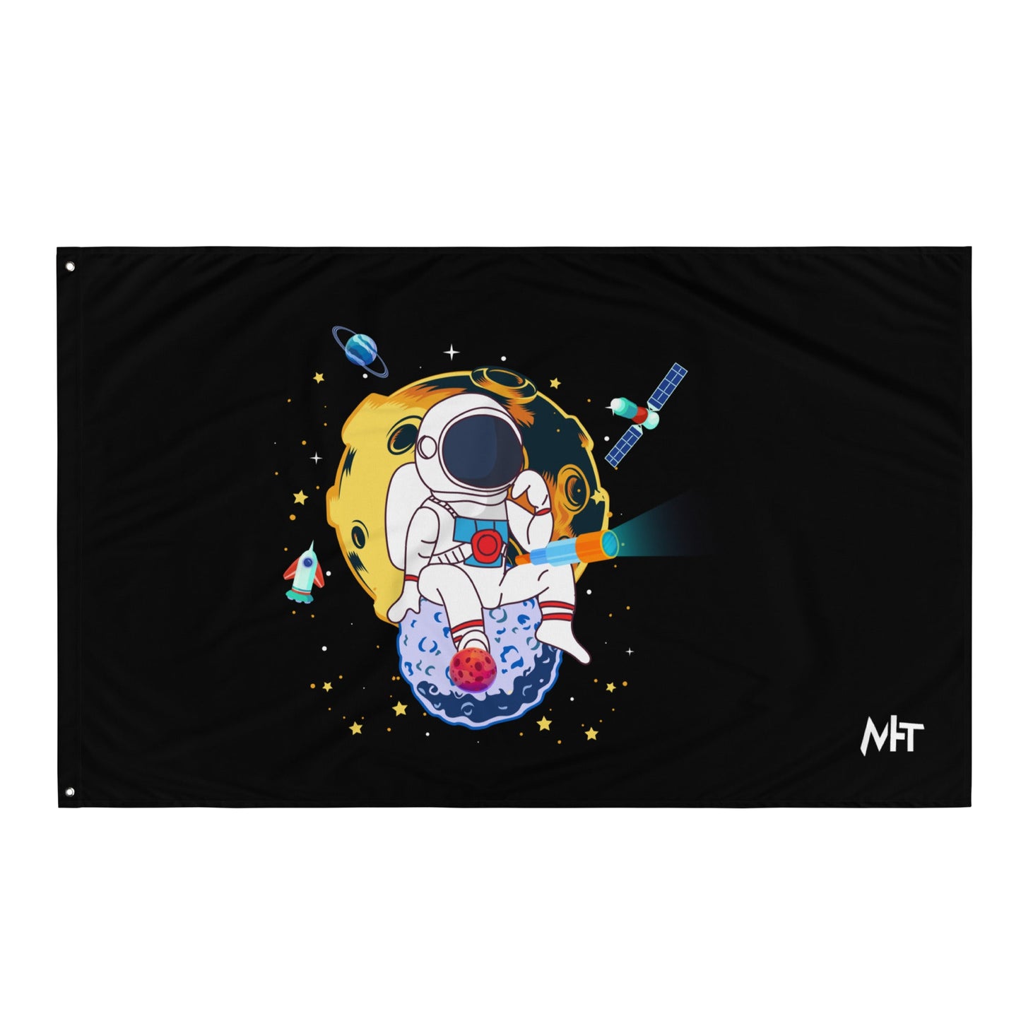 Astranaut catching stars - Flag by DarkByteGear