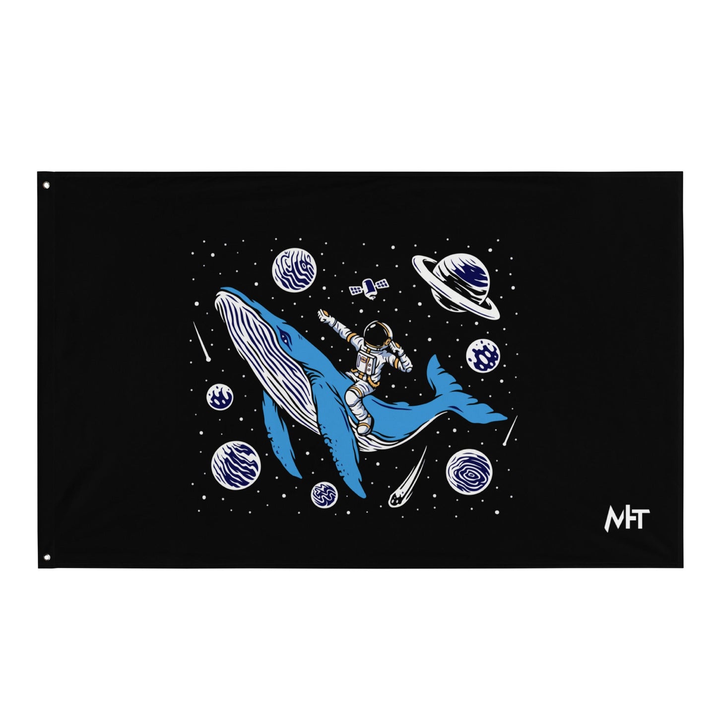 Ride a Whale - Flag by DarkByteGear