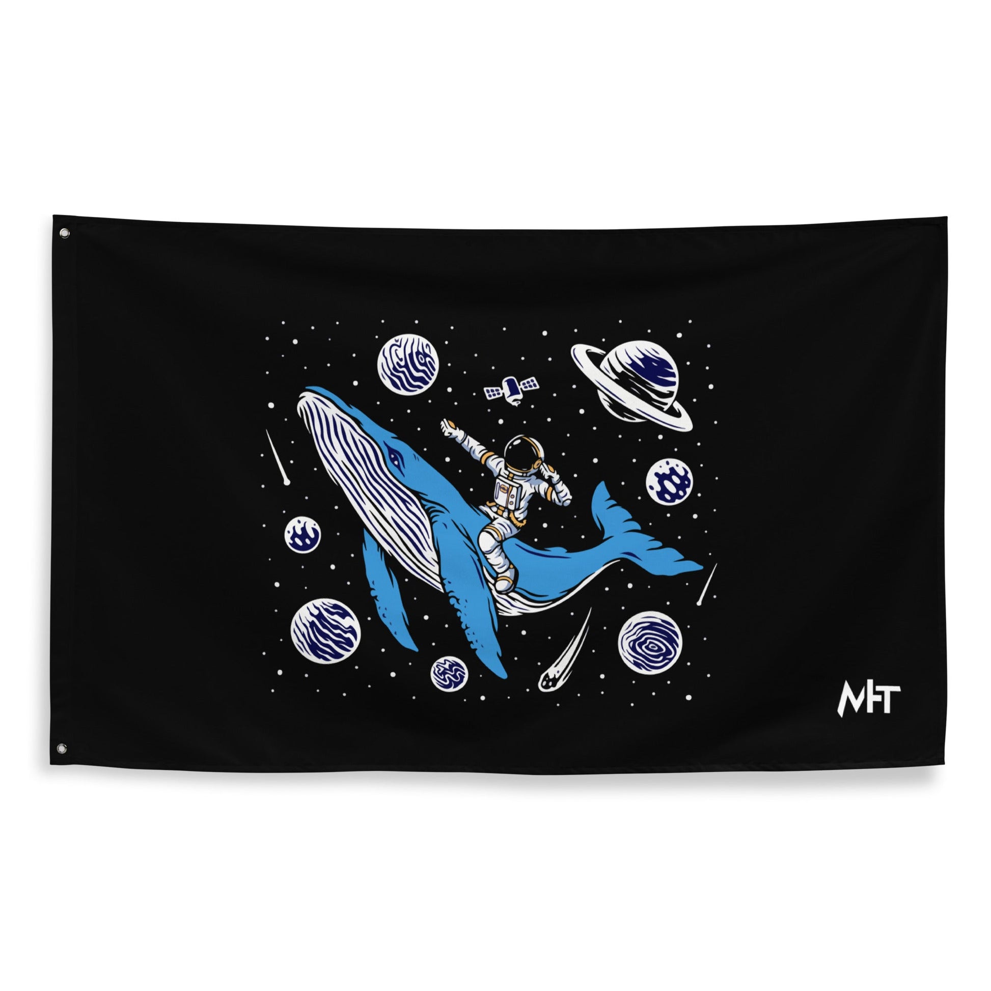 Ride a Whale - Flag by DarkByteGear