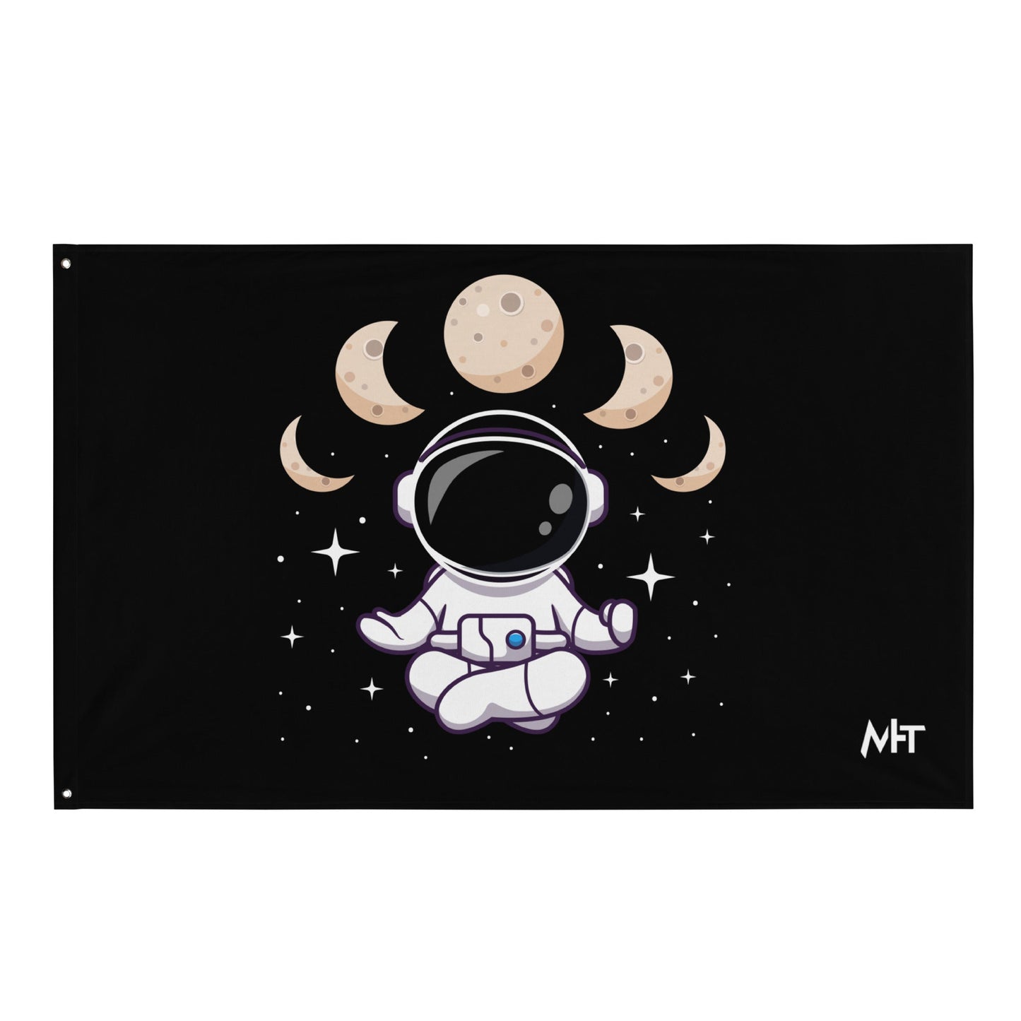 Astronaut Meditation - Flag by DarkByteGear