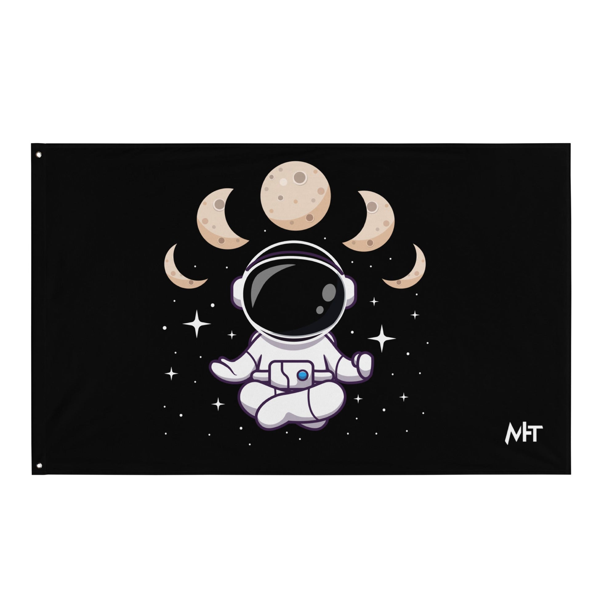 Astronaut Meditation - Flag by DarkByteGear