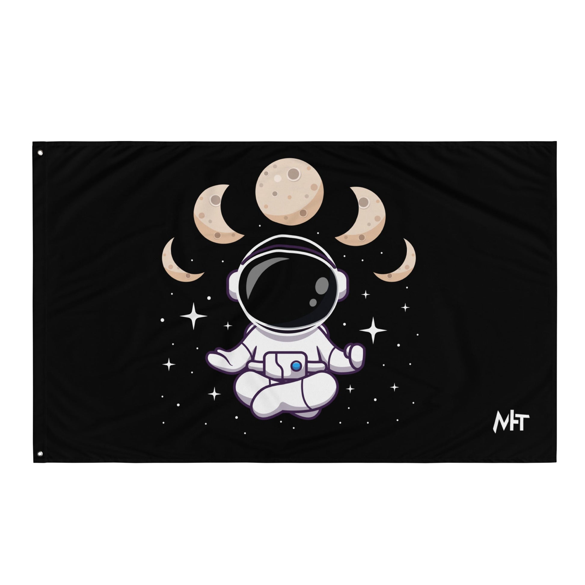 Astronaut Meditation - Flag by DarkByteGear