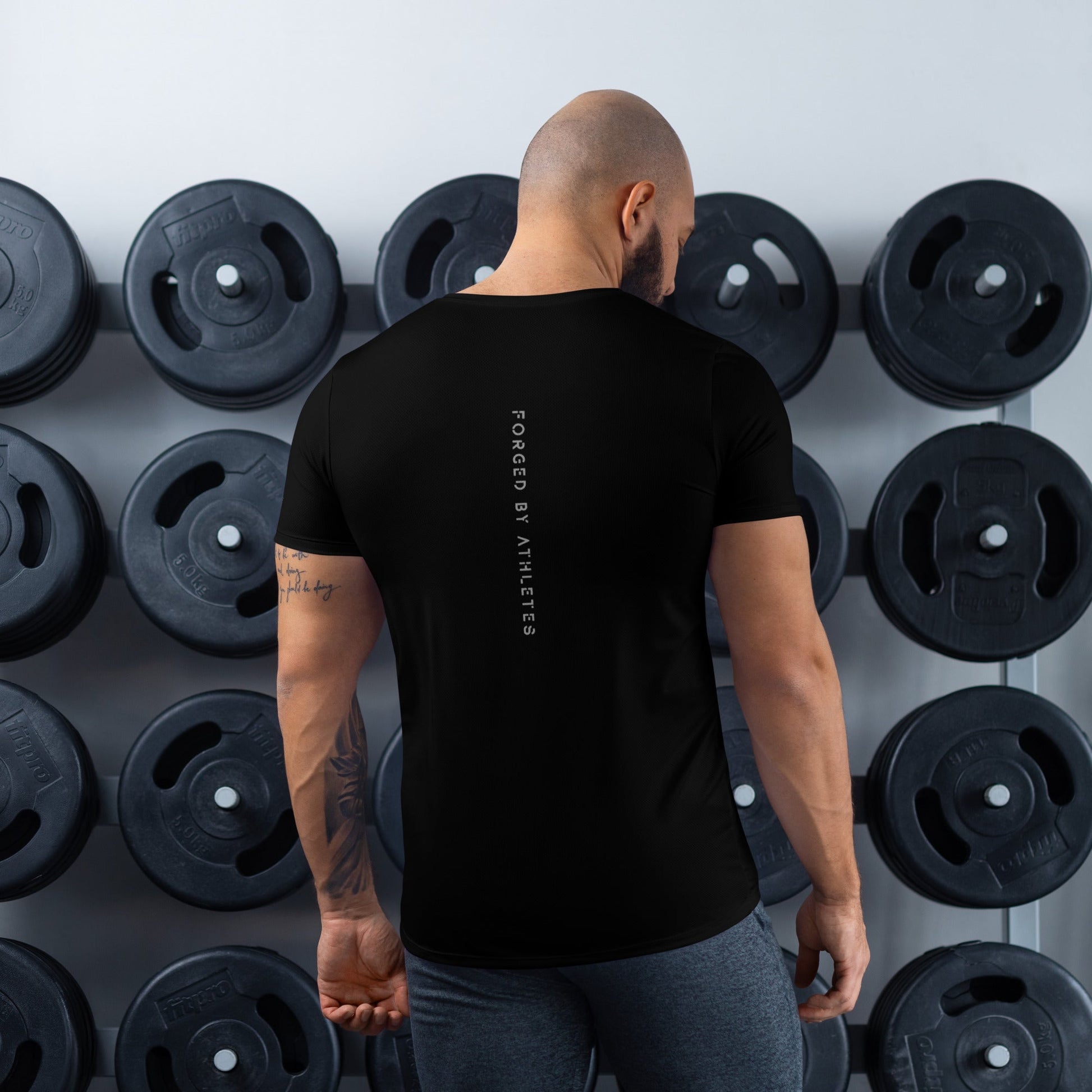 Forged by Athletes - All-Over Print Men's Athletic T-shirt by DarkByteGear