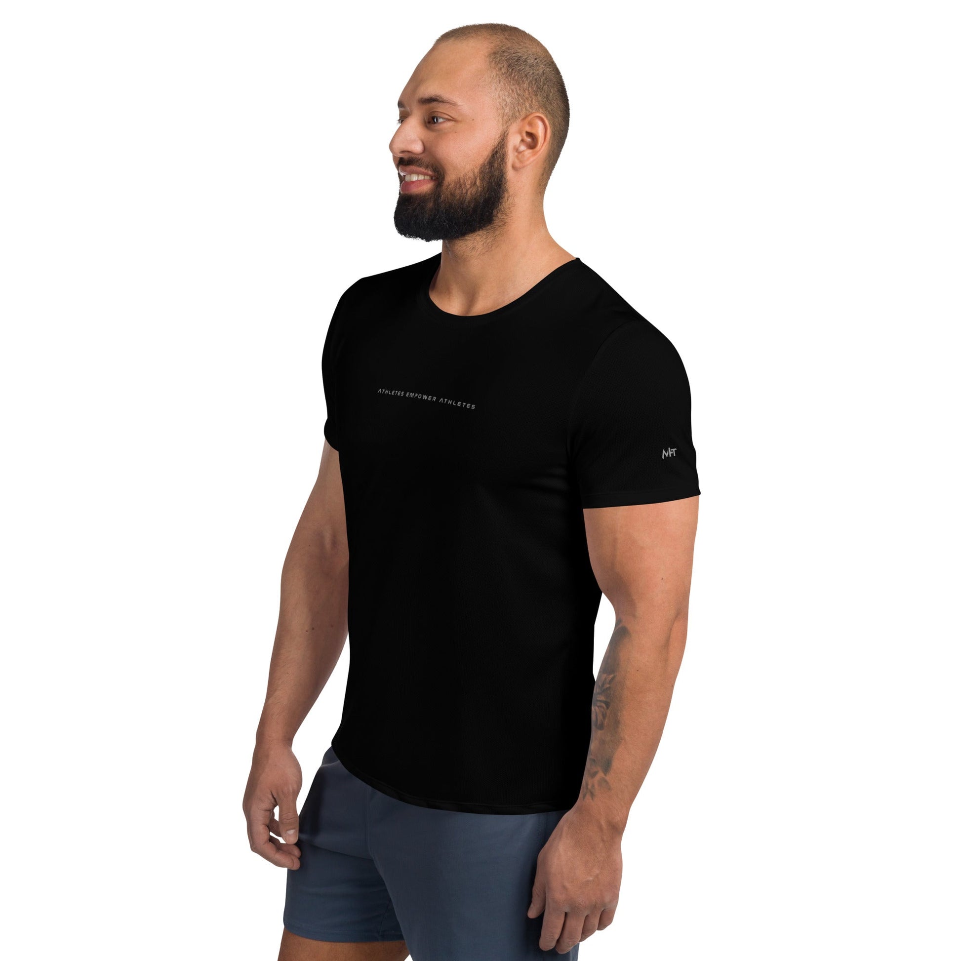 Athletes Empower Athletes - Athletic T-shirt by DarkByteGear