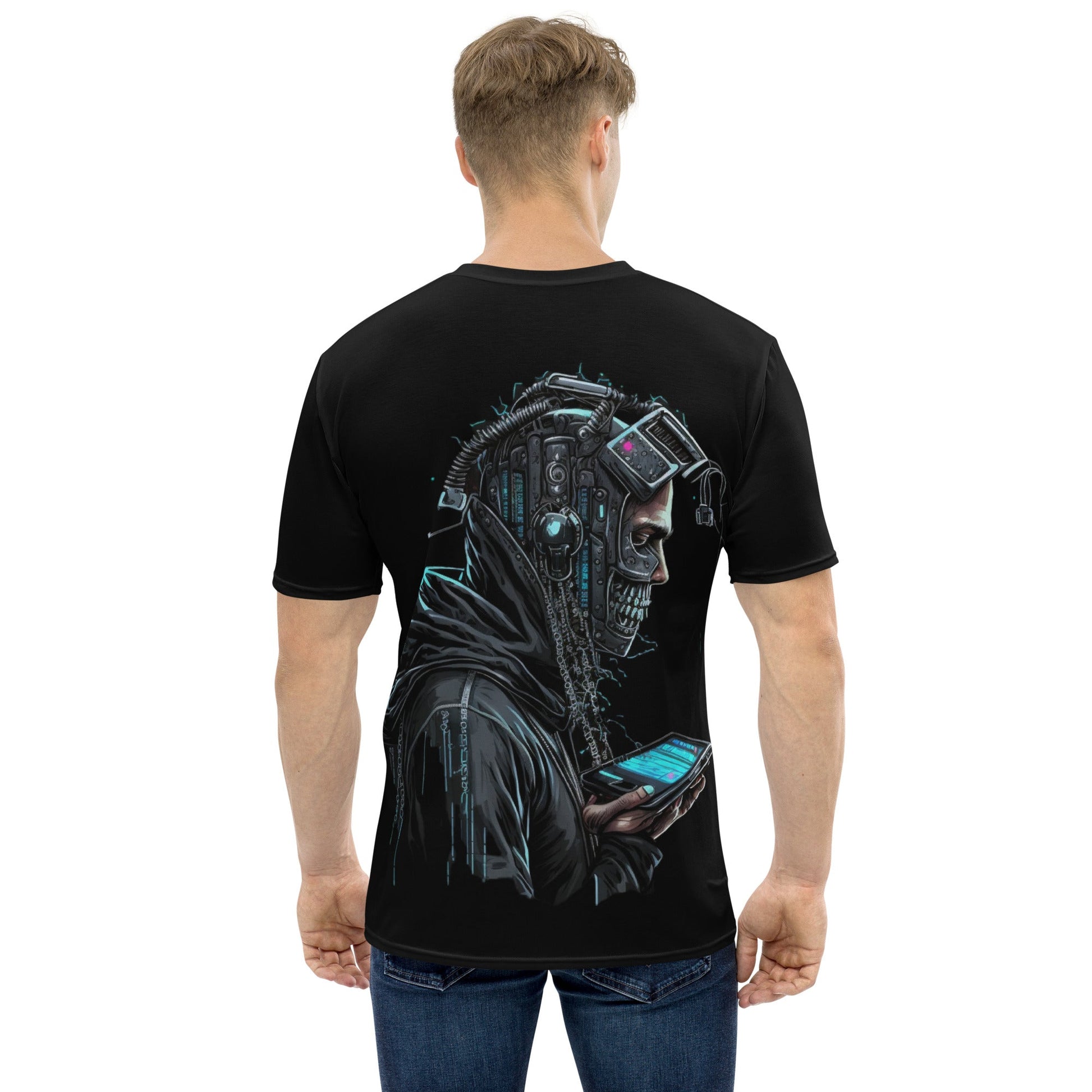 Cyberware assassin v1 - Men's t-shirt (back print) by DarkByteGear