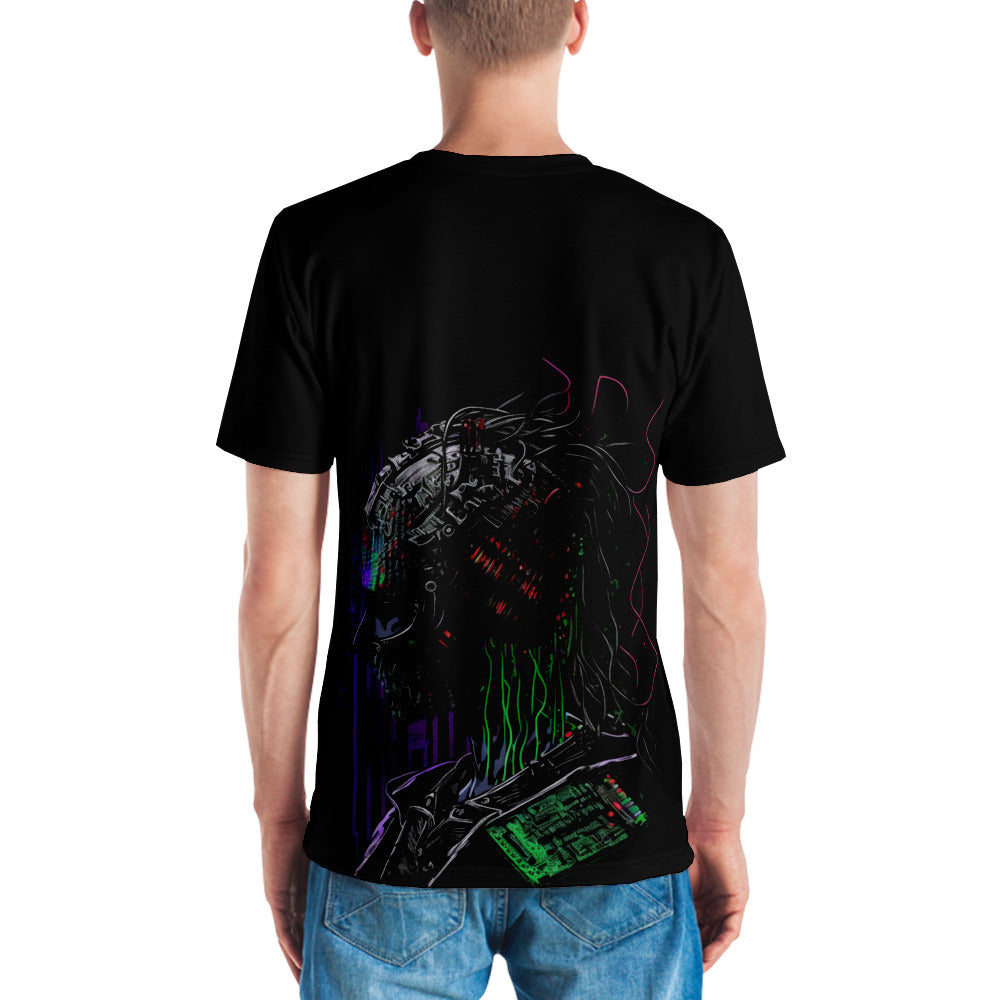 Cyberware assassin v48 - Men's t-shirt (back print) by DarkByteGear