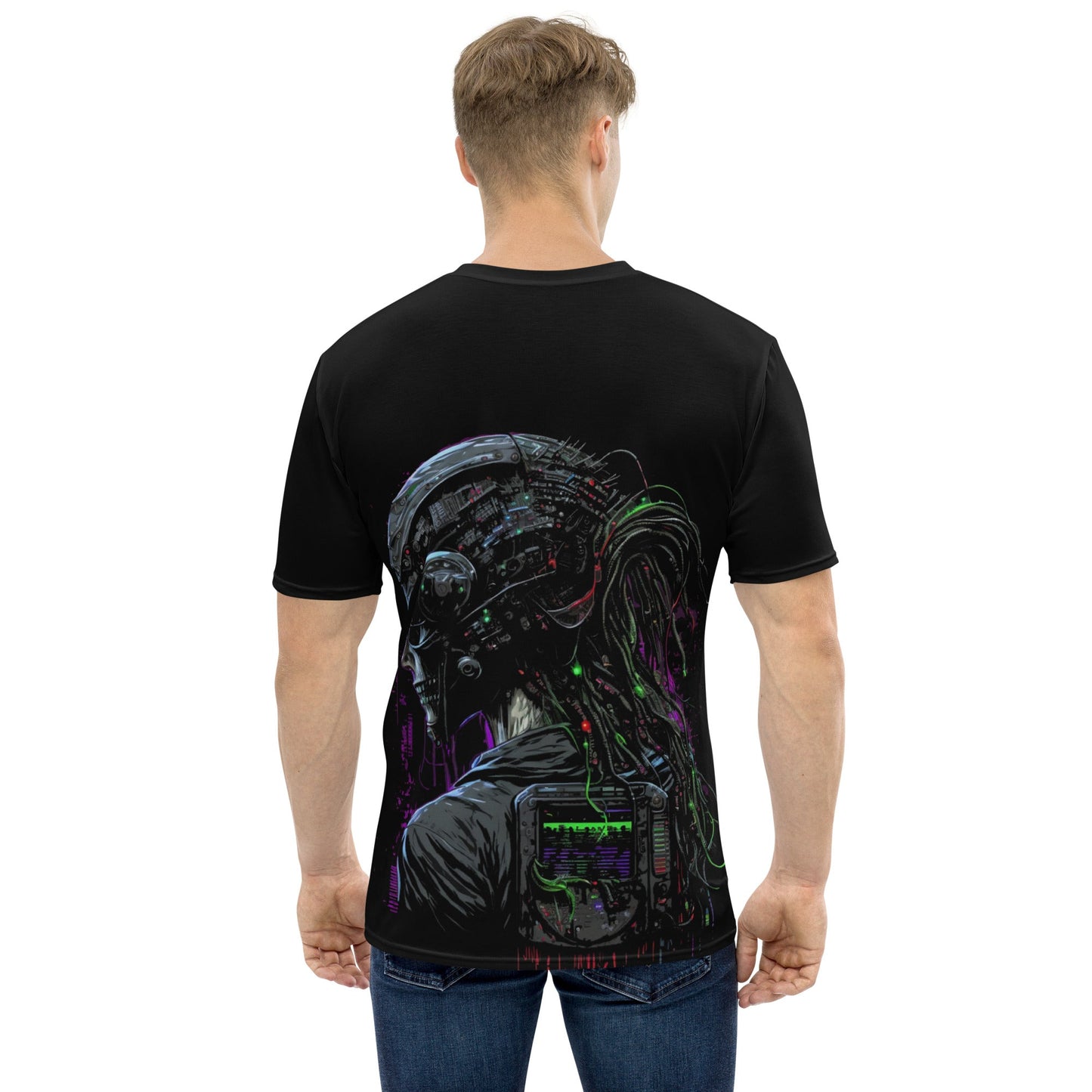 Cyberware assassin v51 - Men's t-shirt (back print) by DarkByteGear