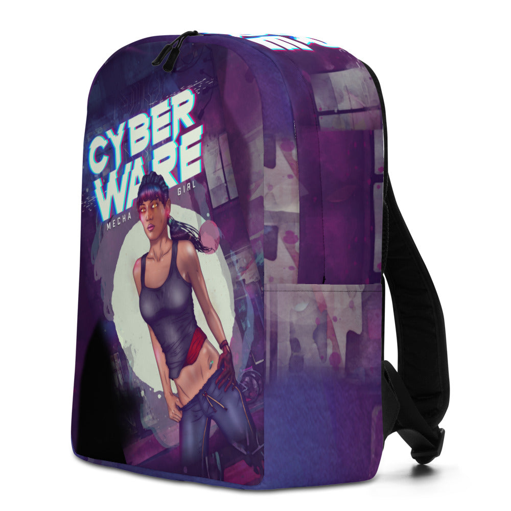 CyberWare Mecha Girl - Minimalist Backpack by DarkByteGear