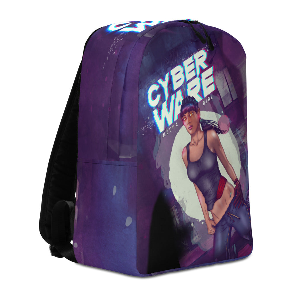 CyberWare Mecha Girl - Minimalist Backpack by DarkByteGear