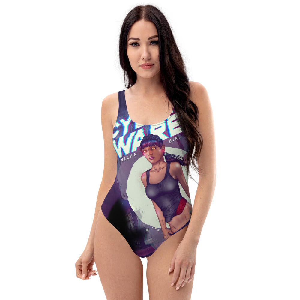 CyberWare Mecha Girl - One-Piece Swimsuit by DarkByteGear
