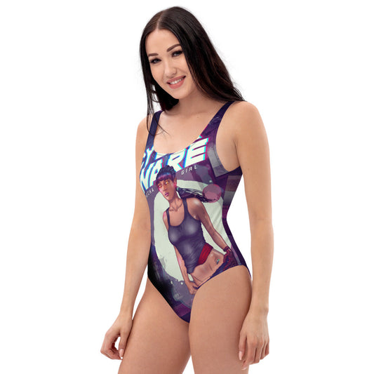 CyberWare Mecha Girl - One-Piece Swimsuit by DarkByteGear
