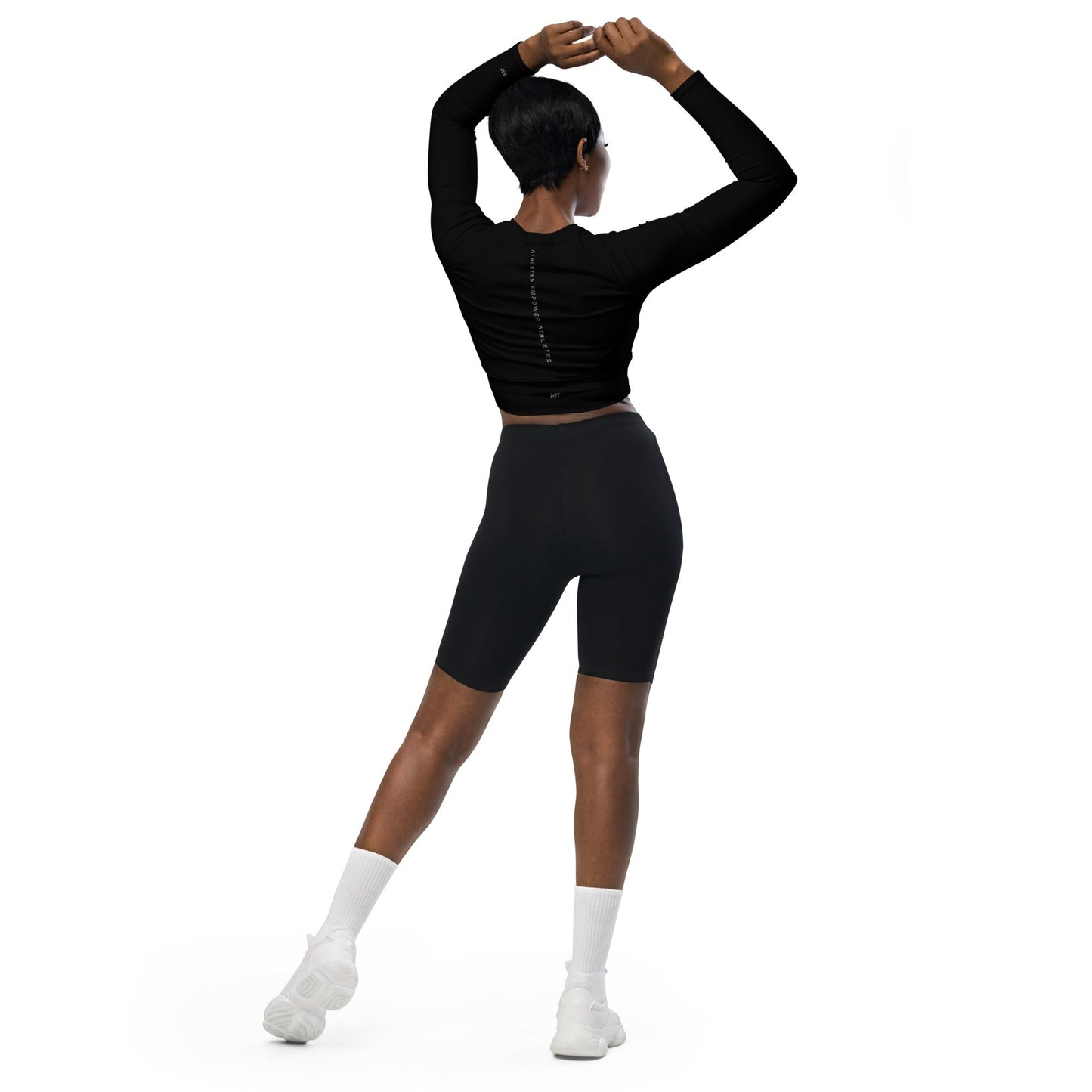 Athletes Empower Athletes - Long-sleeve crop top by DarkByteGear