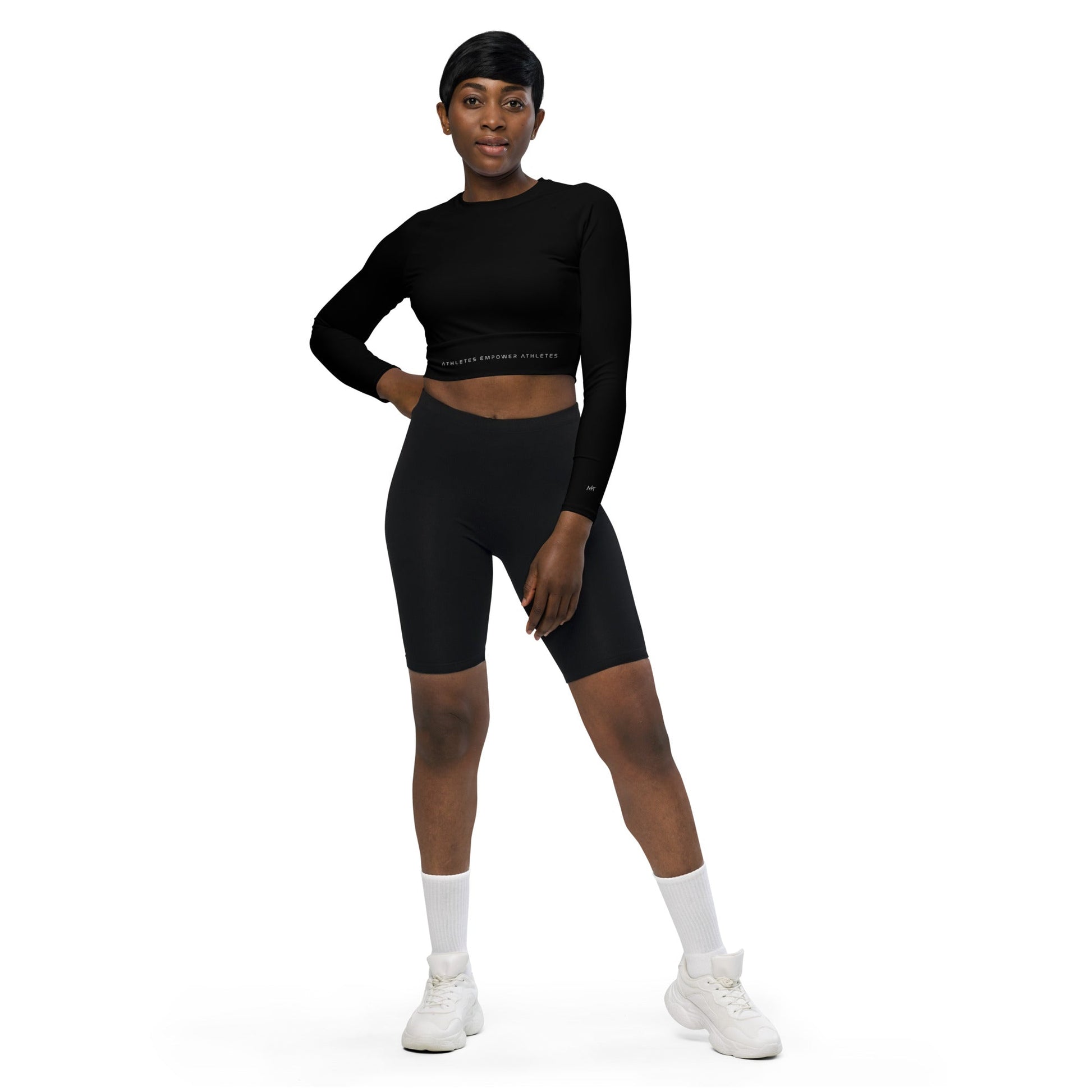 Athletes Empower Athletes - Long-sleeve crop top by DarkByteGear