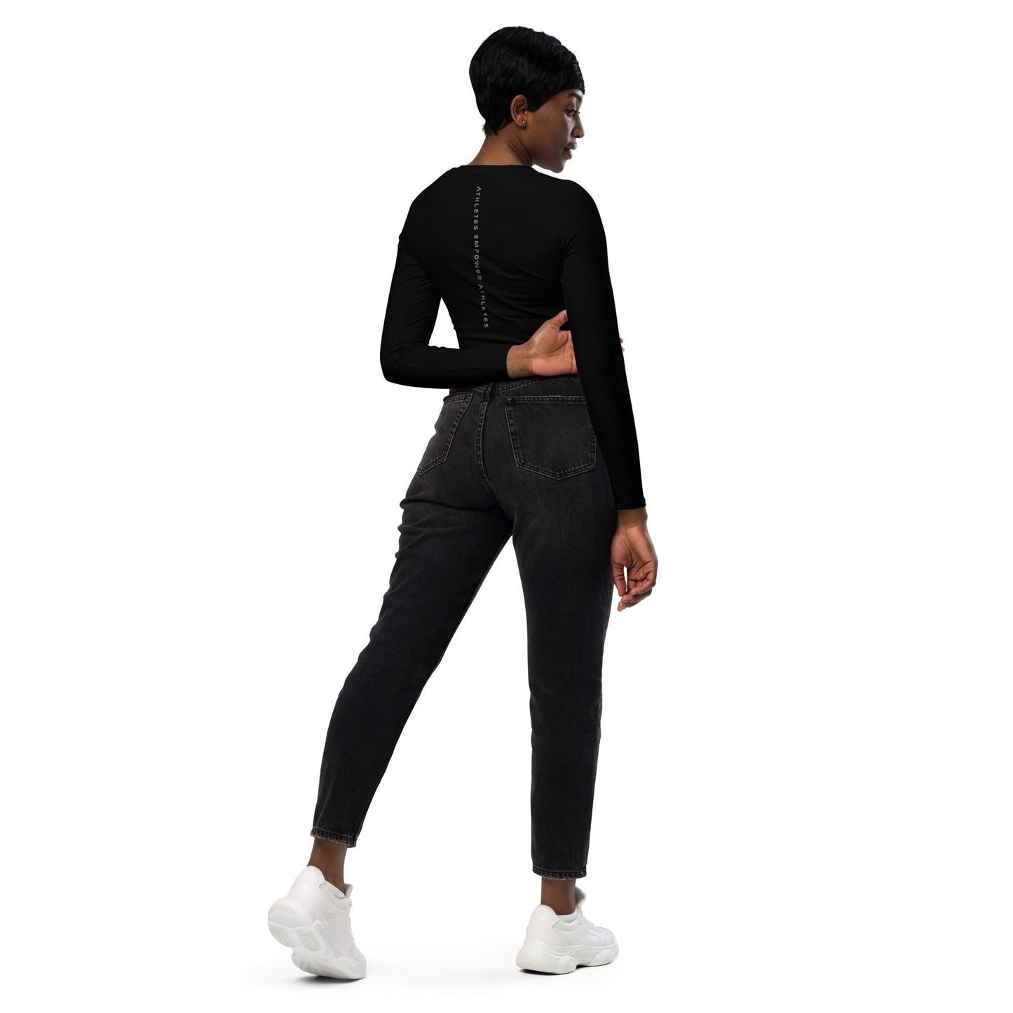 Athletes Empower Athletes - Long-sleeve crop top by DarkByteGear