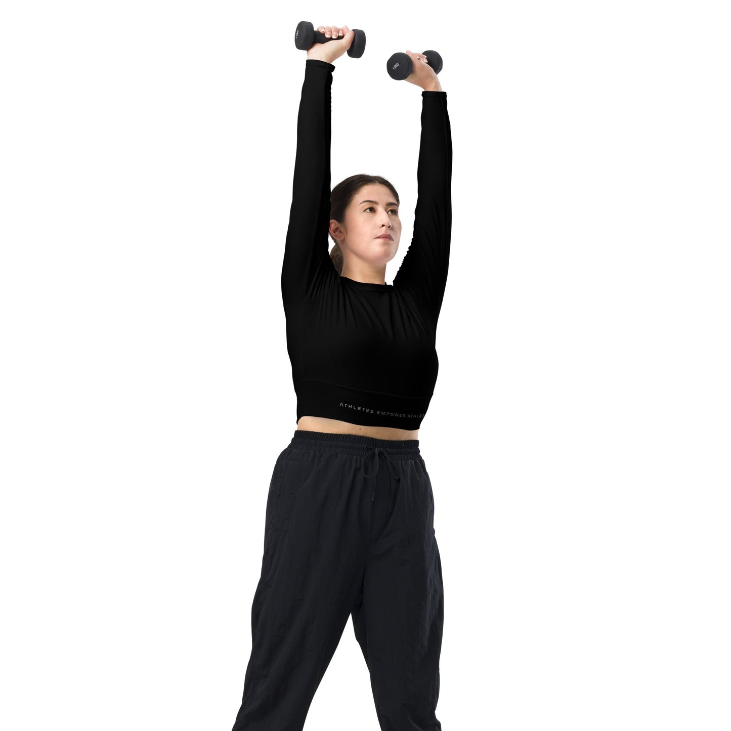 Athletes Empower Athletes - Long-sleeve crop top by DarkByteGear