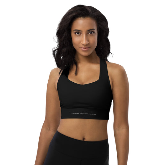 Athletes Empower Athletes - Longline Sports Bra by DarkByteGear