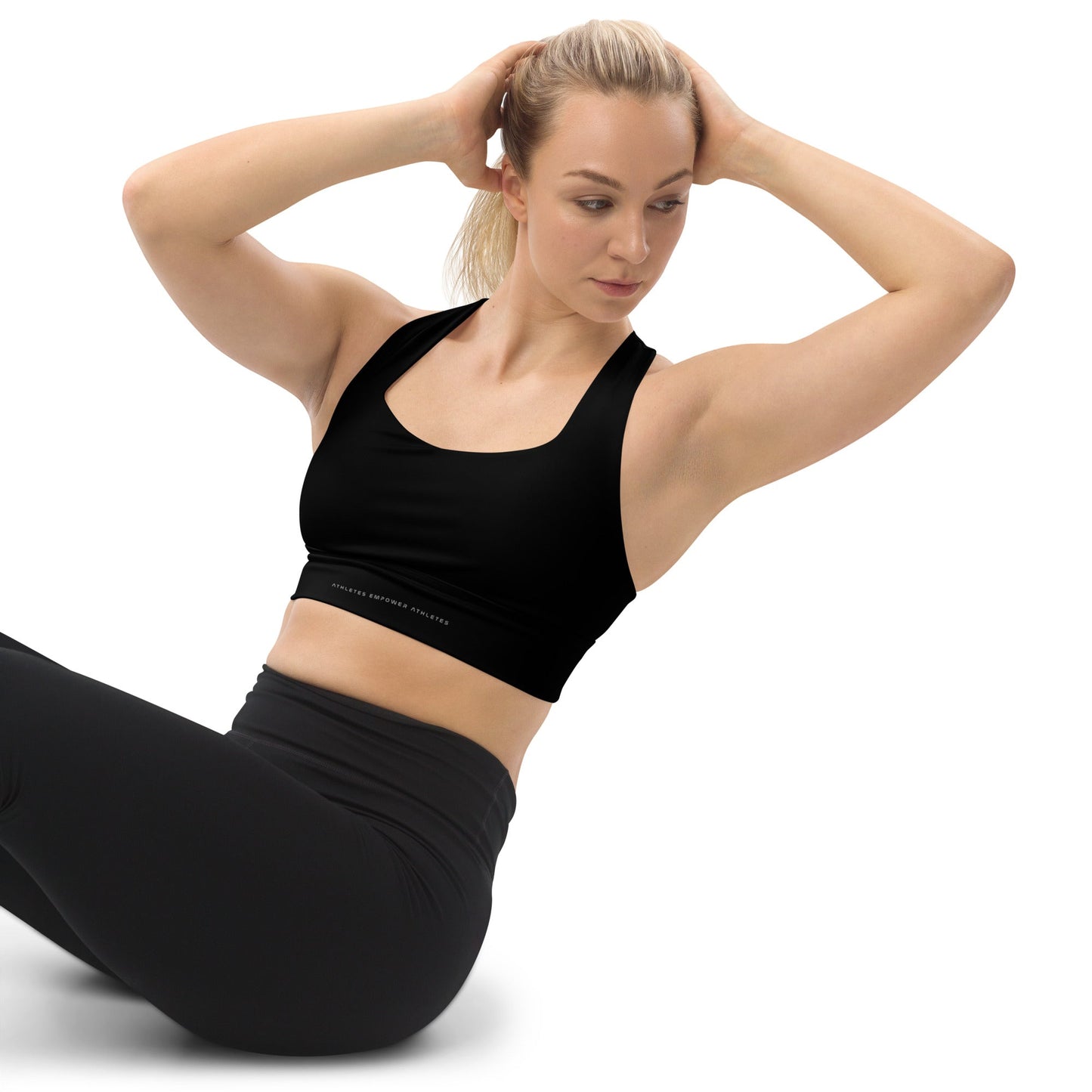 Athletes Empower Athletes - Longline Sports Bra by DarkByteGear