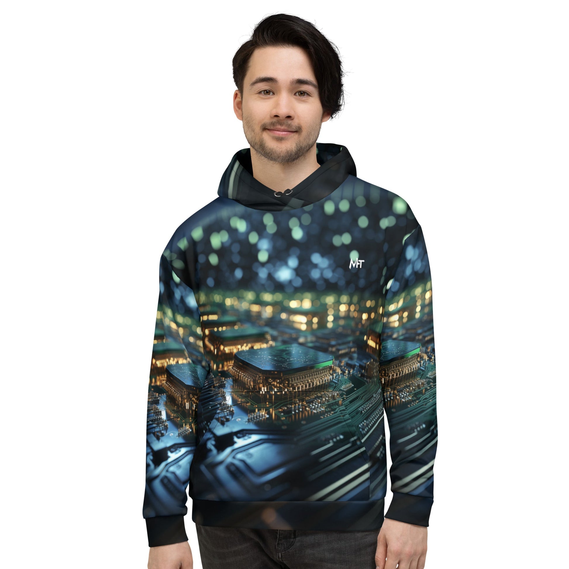 CyberTech Quantum GPU v2 - Unisex Hoodie by DarkByteGear