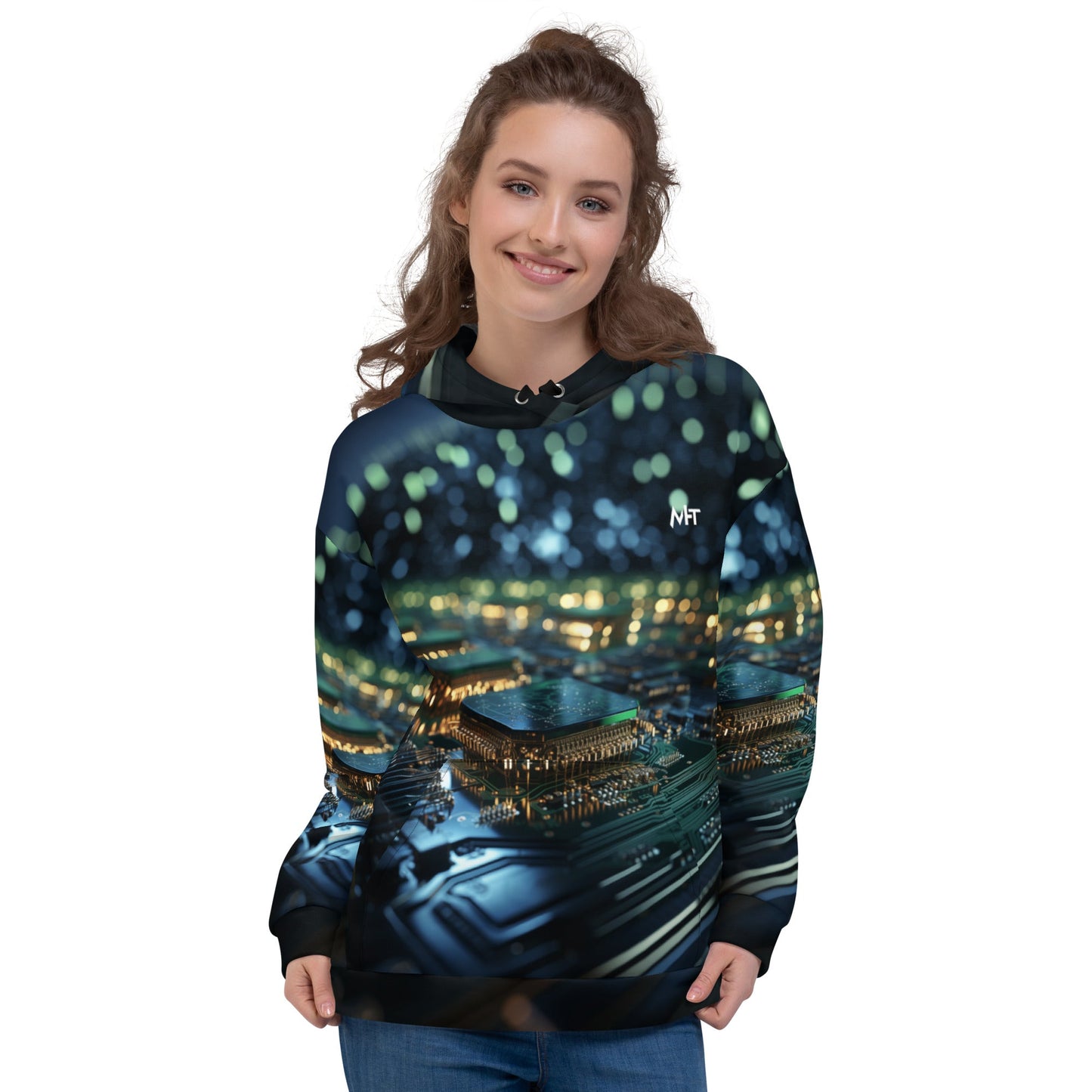 CyberTech Quantum GPU v2 - Unisex Hoodie by DarkByteGear