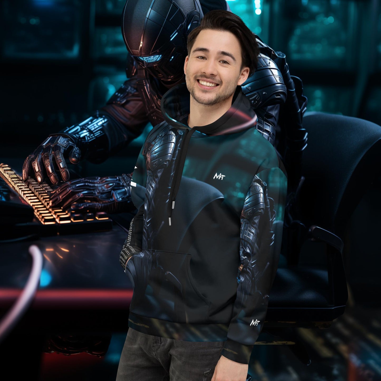 Alex Cyberion Cyberwarior v1 - Unisex Hoodie by DarkByteGear