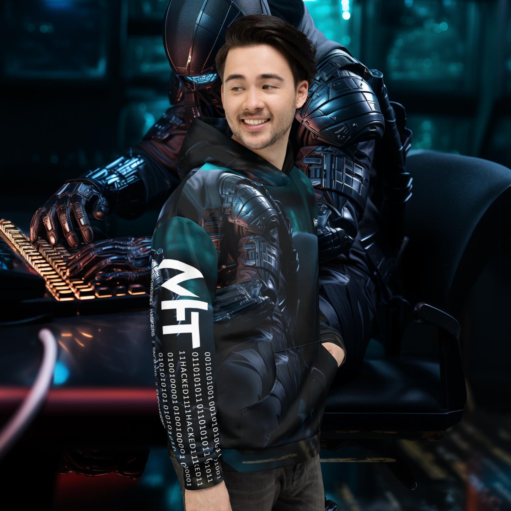 Alex Cyberion Cyberwarior v1 - Unisex Hoodie by DarkByteGear