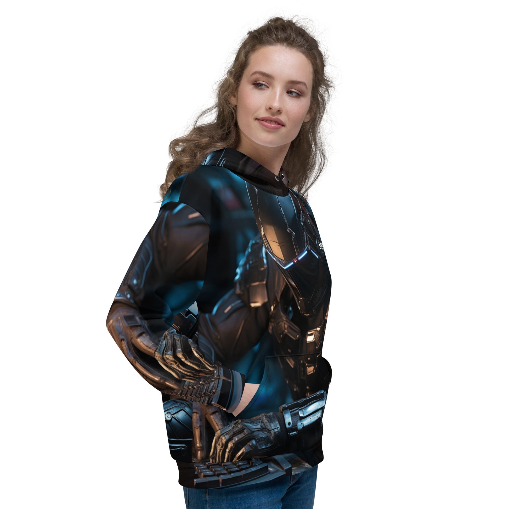 CyberWares Warrior V19 - Unisex Hoodie by DarkByteGear
