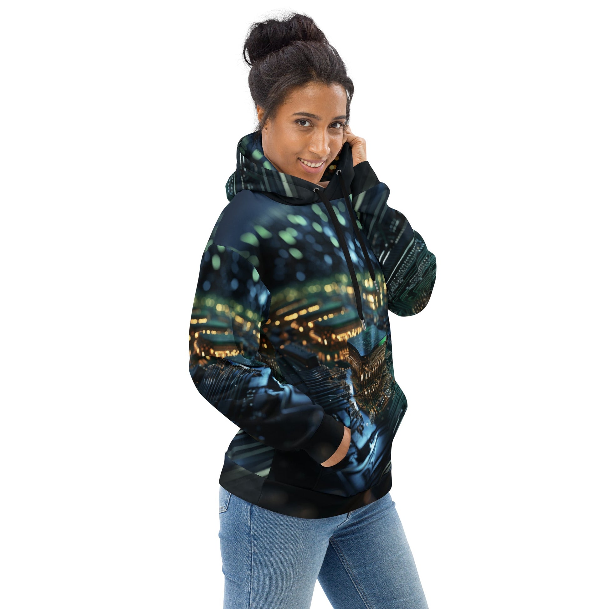 CyberTech Quantum GPU v2 - Unisex Hoodie by DarkByteGear