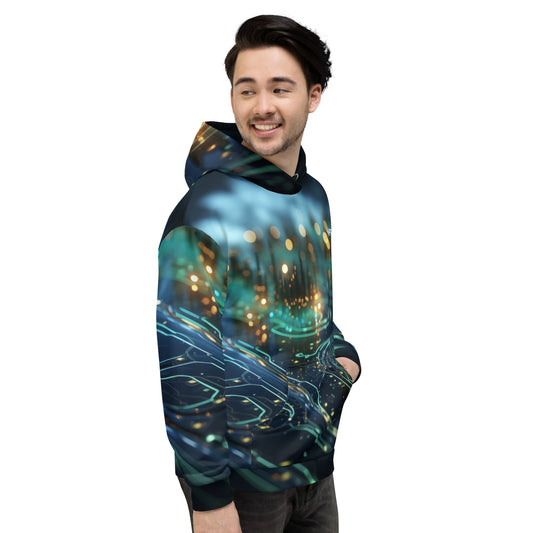 CyberTech Quantum GPU v5 - Unisex Hoodie by DarkByteGear