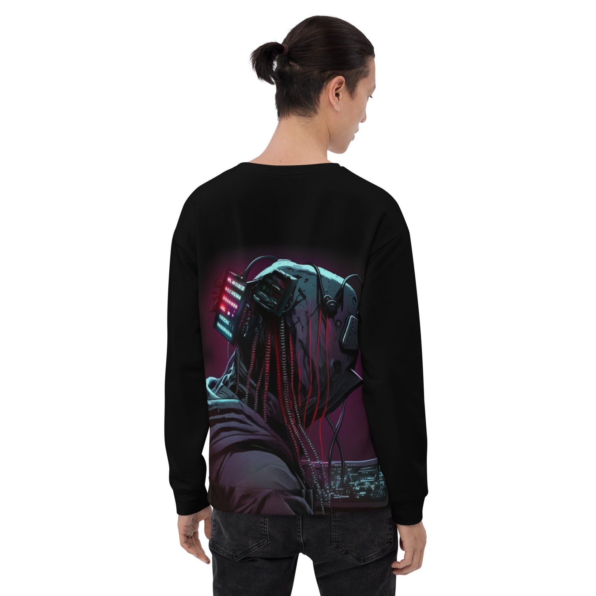 Cyberware assassin v3 - Unisex Sweatshirt ( Back Print ) by DarkByteGear