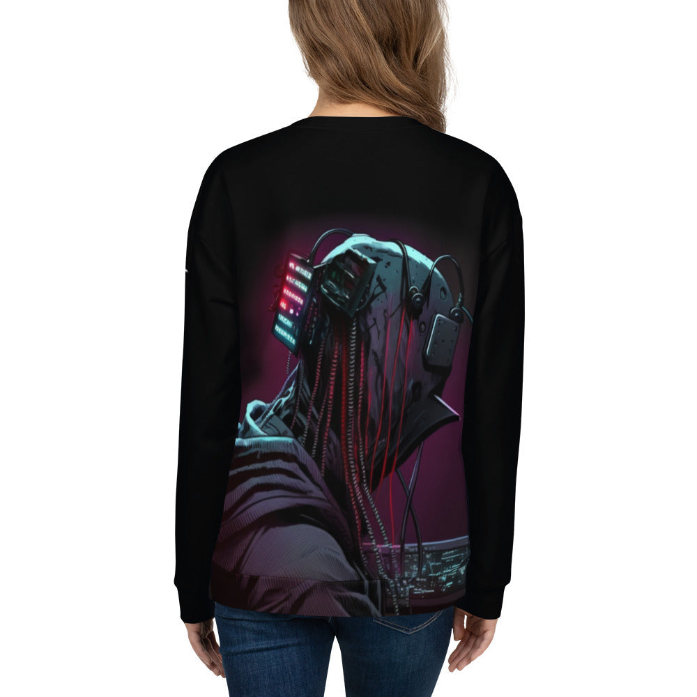 Cyberware assassin v3 - Unisex Sweatshirt ( Back Print ) by DarkByteGear