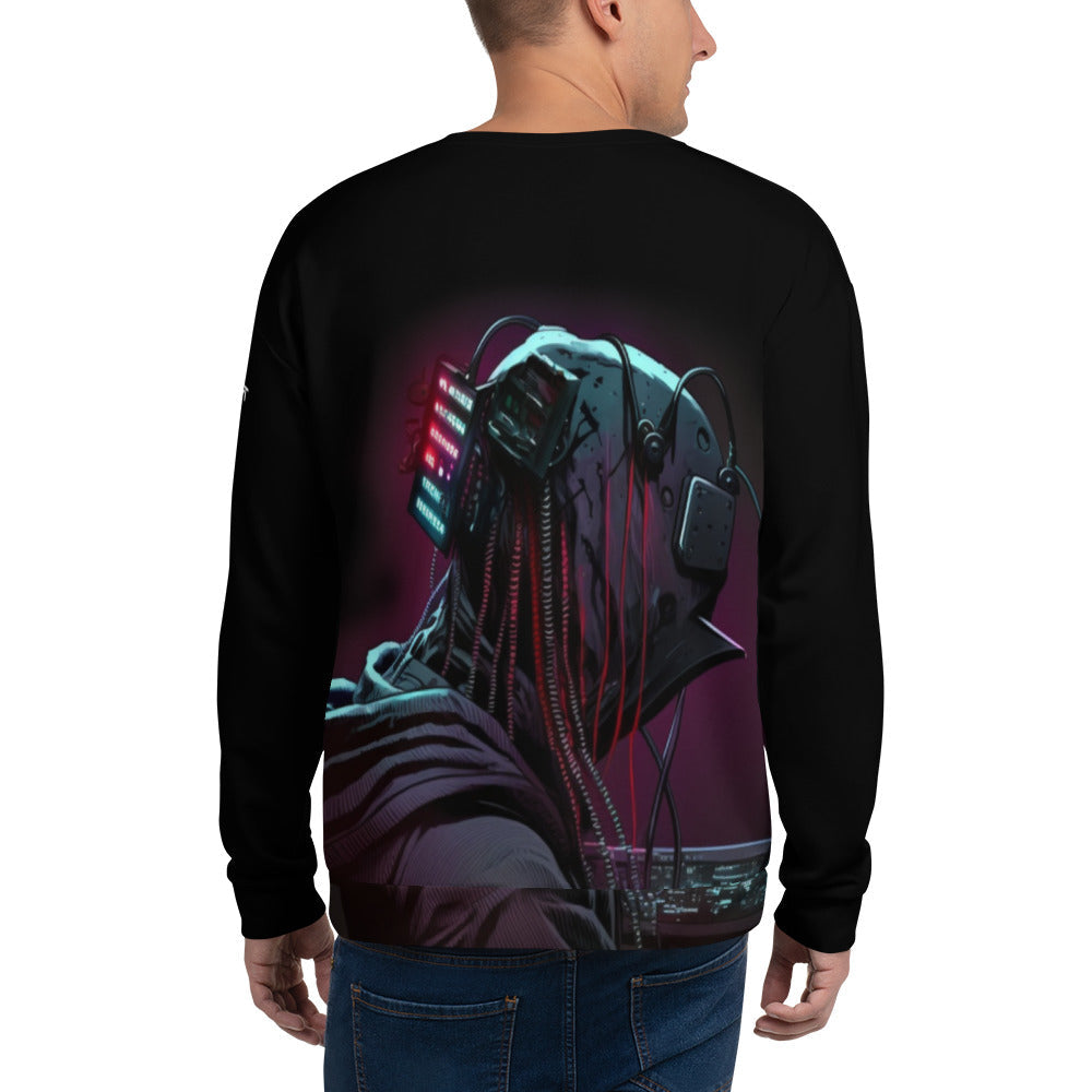Cyberware assassin v3 - Unisex Sweatshirt ( Back Print ) by DarkByteGear