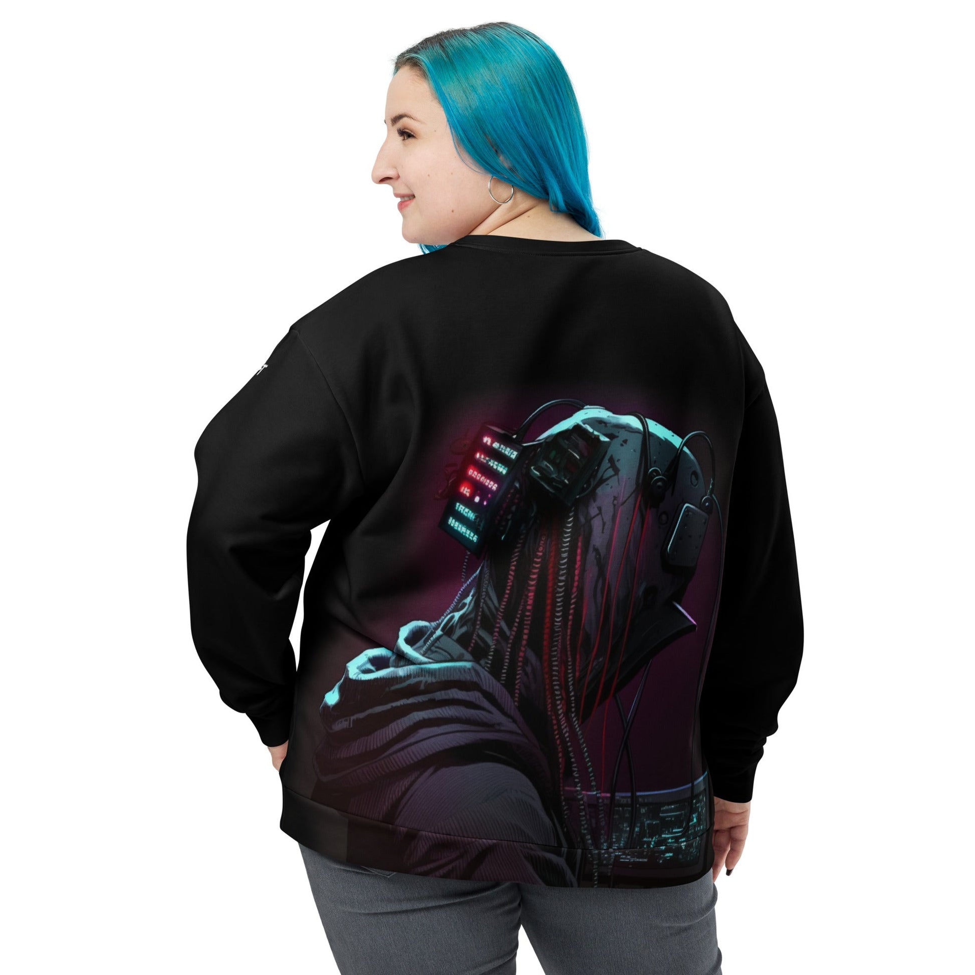 Cyberware assassin v3 - Unisex Sweatshirt ( Back Print ) by DarkByteGear