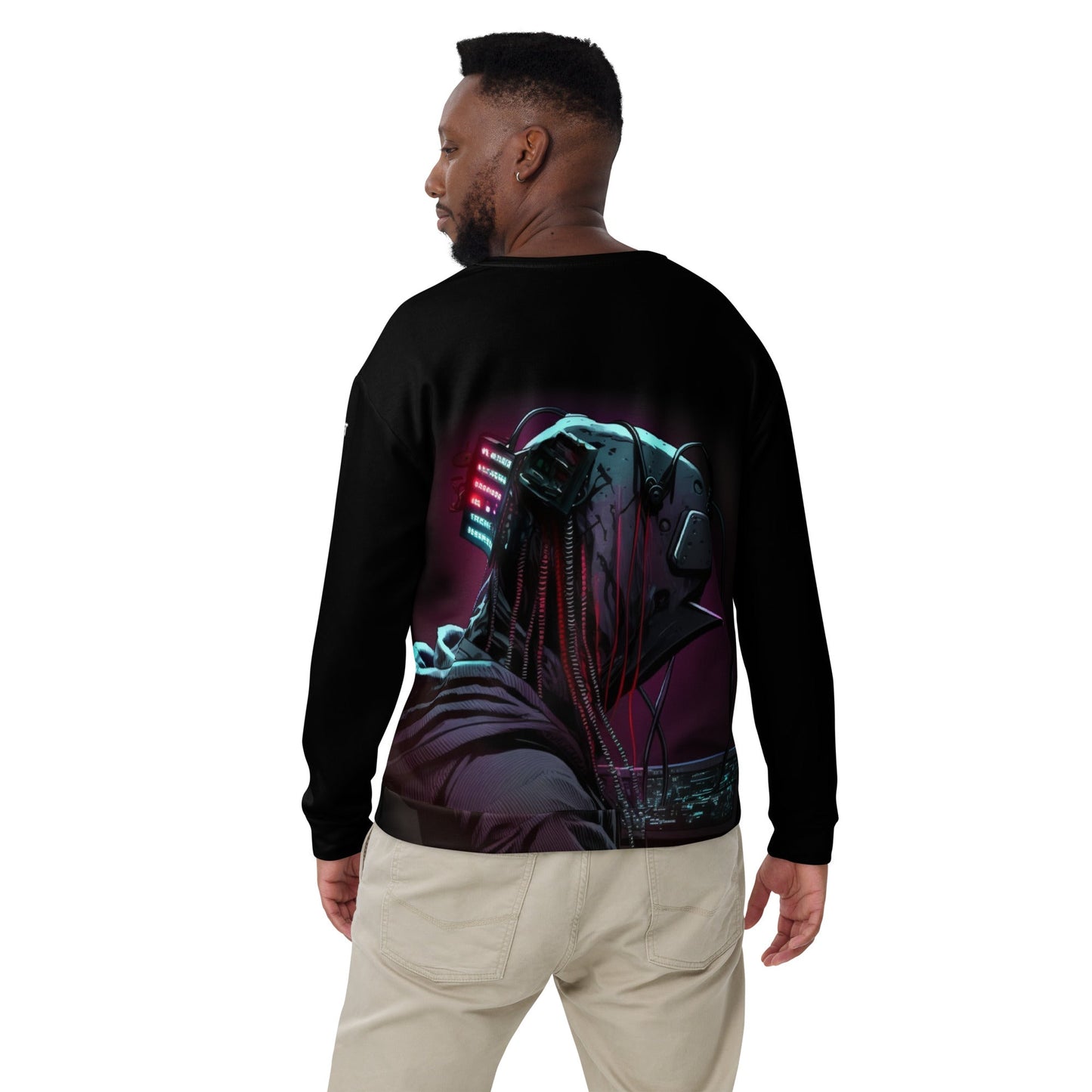 Cyberware assassin v3 - Unisex Sweatshirt ( Back Print ) by DarkByteGear