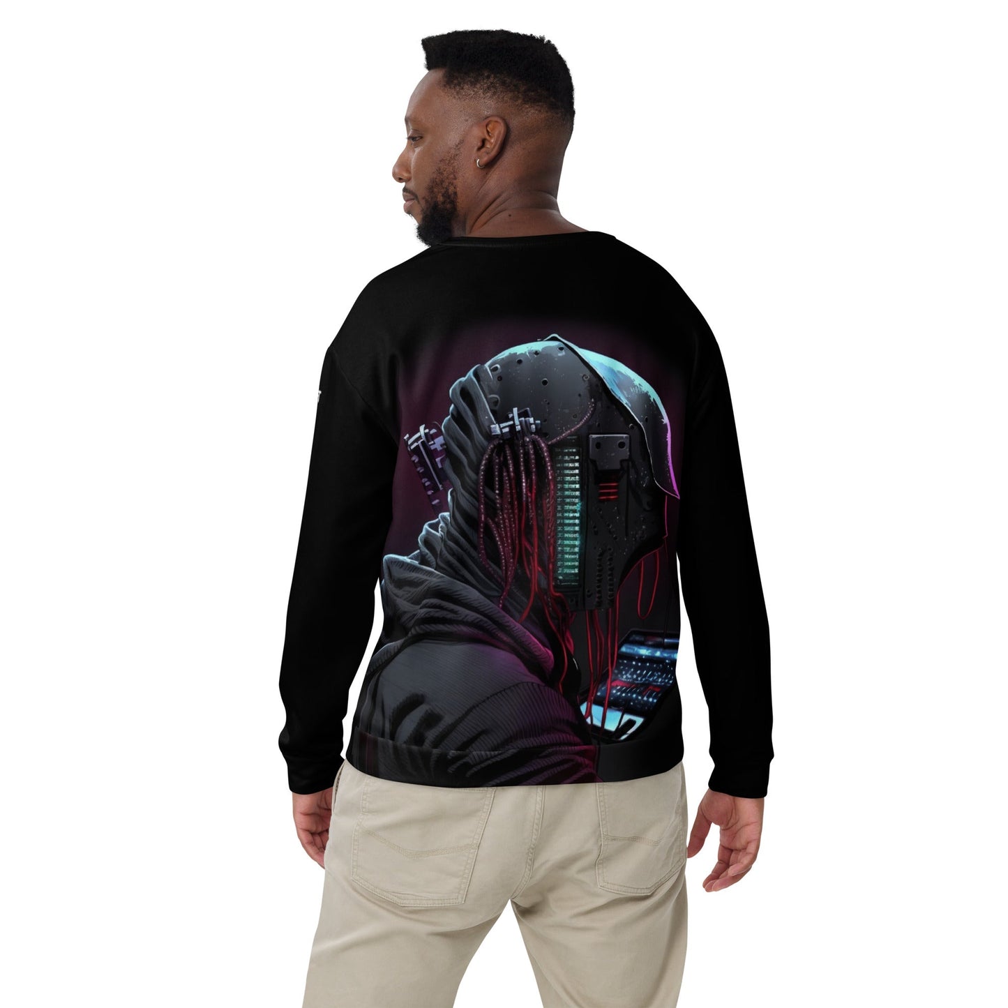 Cyberware assassin v4 - Unisex Sweatshirt ( Back Print ) by DarkByteGear