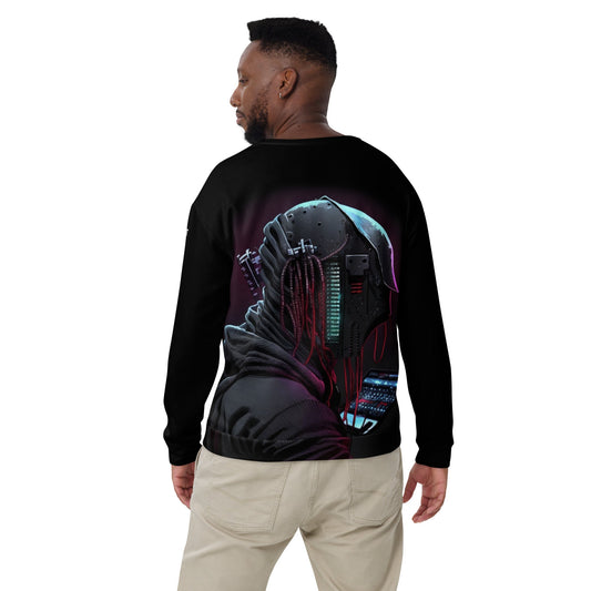 Cyberware assassin v4 - Unisex Sweatshirt ( Back Print ) by DarkByteGear