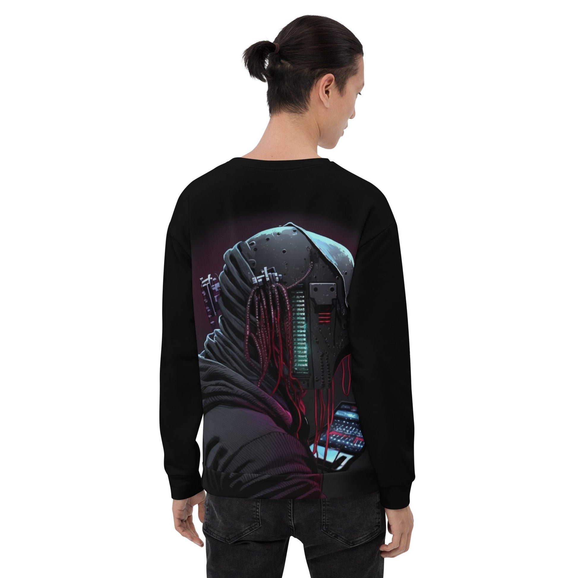 Cyberware assassin v4 - Unisex Sweatshirt ( Back Print ) by DarkByteGear