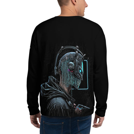 Cyberware assassin v5 - Unisex Sweatshirt ( Back Print ) by DarkByteGear