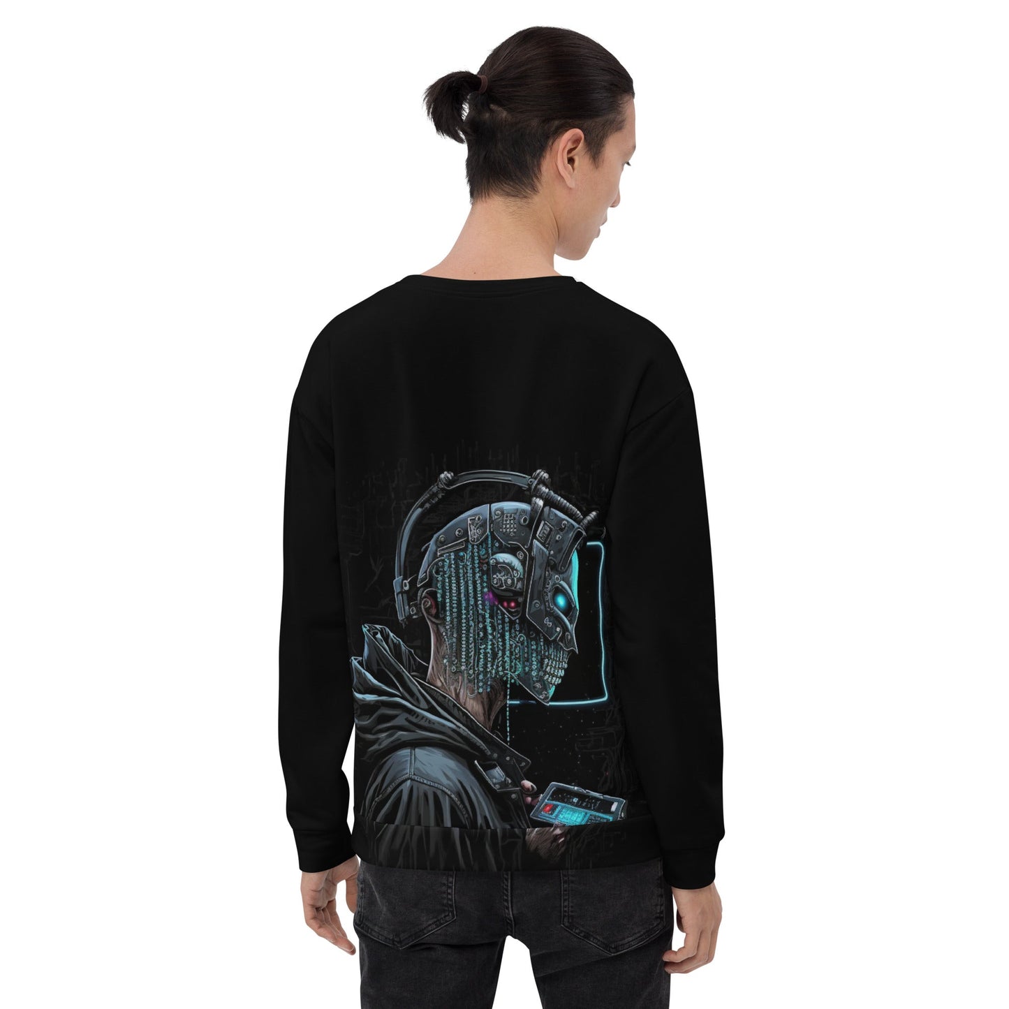 Cyberware assassin v5 - Unisex Sweatshirt ( Back Print ) by DarkByteGear