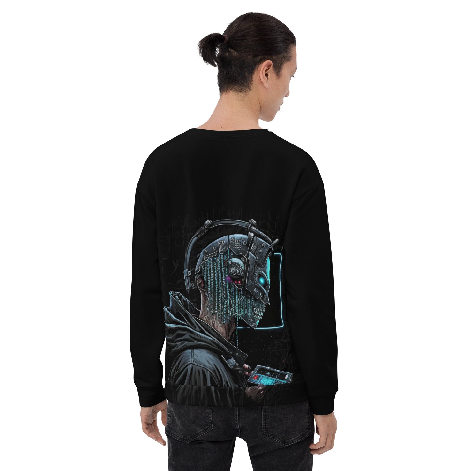 Cyberware assassin v5 - Unisex Sweatshirt ( Back Print ) by DarkByteGear
