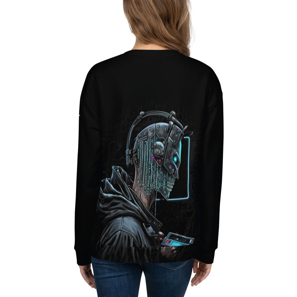 Cyberware assassin v5 - Unisex Sweatshirt ( Back Print ) by DarkByteGear