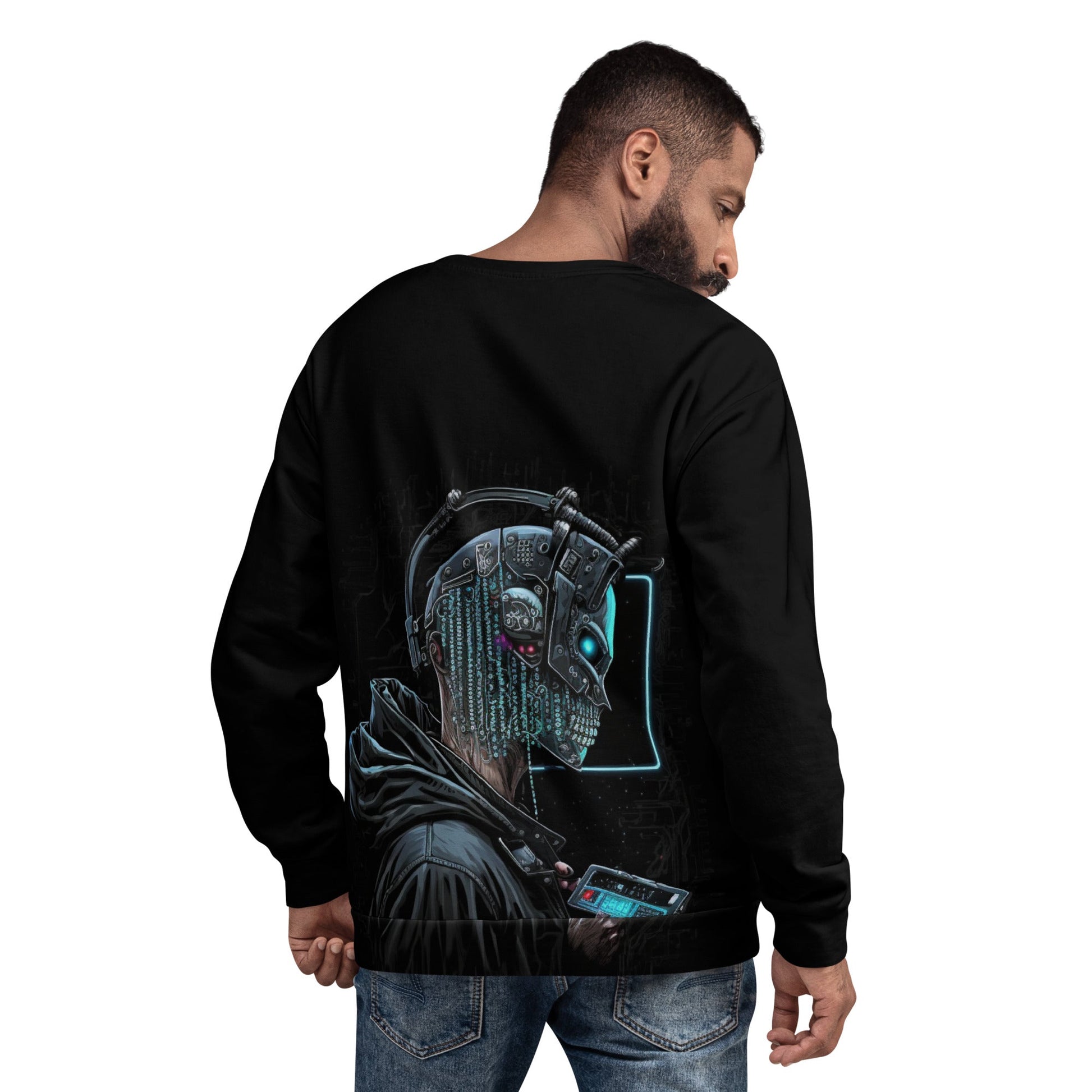 Cyberware assassin v5 - Unisex Sweatshirt ( Back Print ) by DarkByteGear