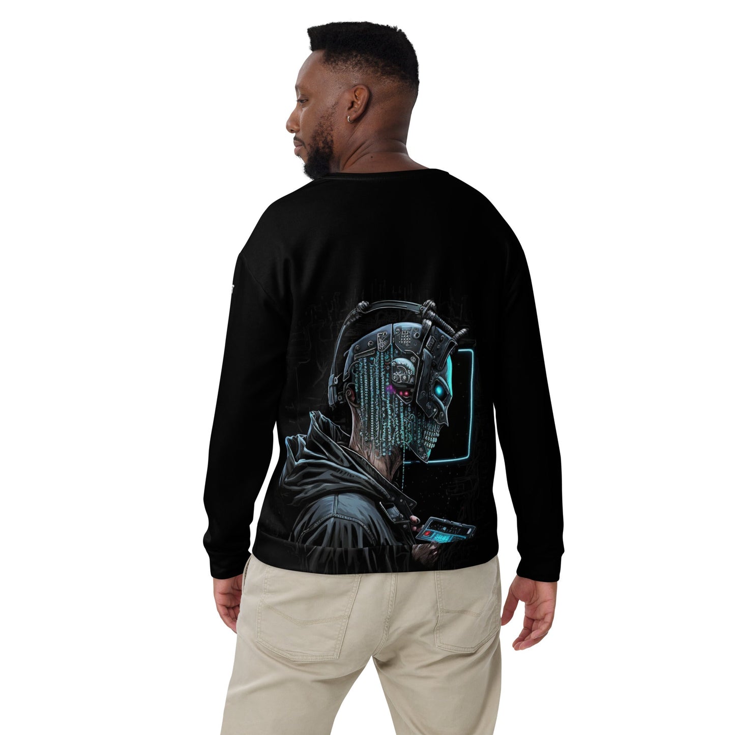 Cyberware assassin v5 - Unisex Sweatshirt ( Back Print ) by DarkByteGear