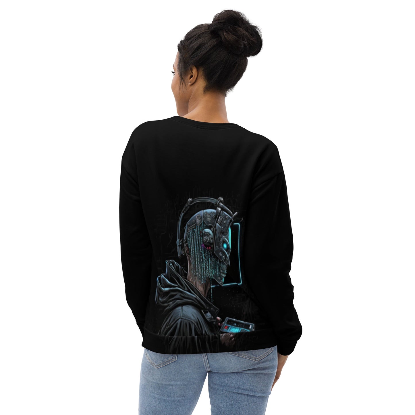 Cyberware assassin v5 - Unisex Sweatshirt ( Back Print ) by DarkByteGear