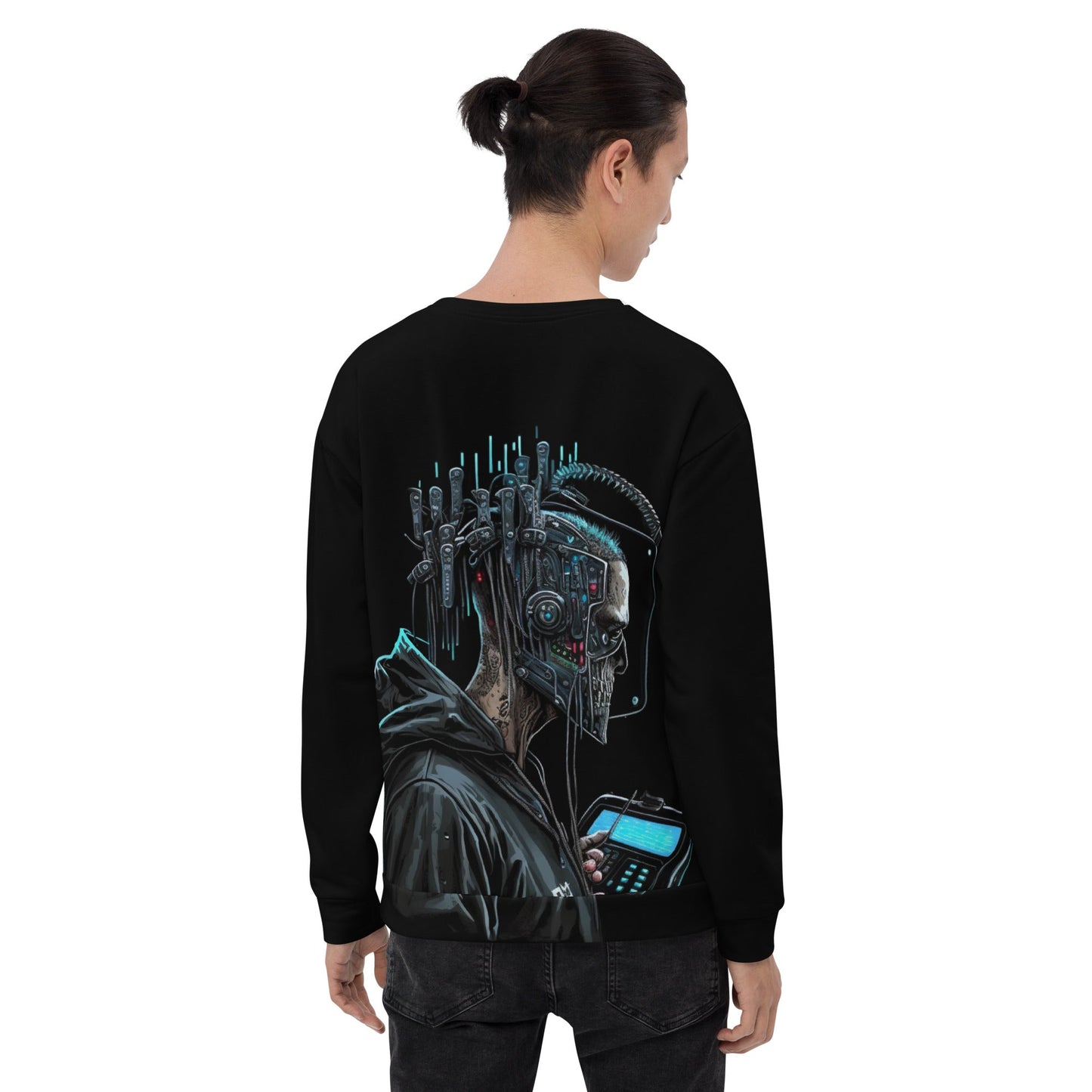 Cyberware assassin v6 - Unisex Sweatshirt ( Back Print ) by DarkByteGear